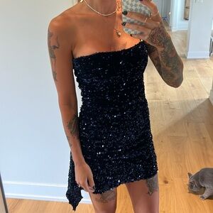 Hello Molly - Navy Sequin Dress